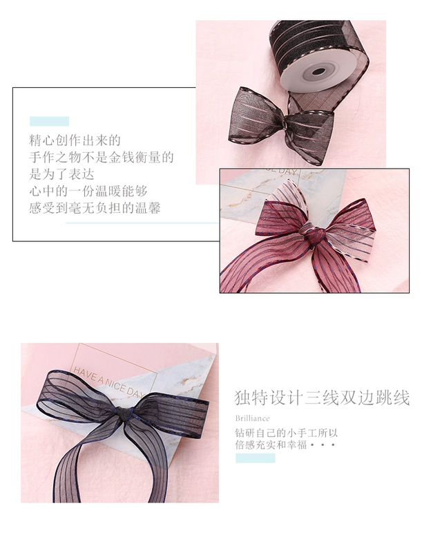 Zhuo Cai Bow Hairpin Phụ kiện tóc Chất liệu Handmade DIY Làm quà tặng Bọc Ribbon Ribbon song phương Sợi nhảy - Phụ kiện tóc