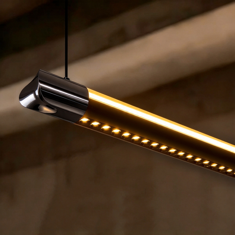 Haoyue Restaurant Chandelier Is a Light Luxury, Modern, Simple, and Creative Bar Table and Dining Table High-End Linear Lighting Fixture
