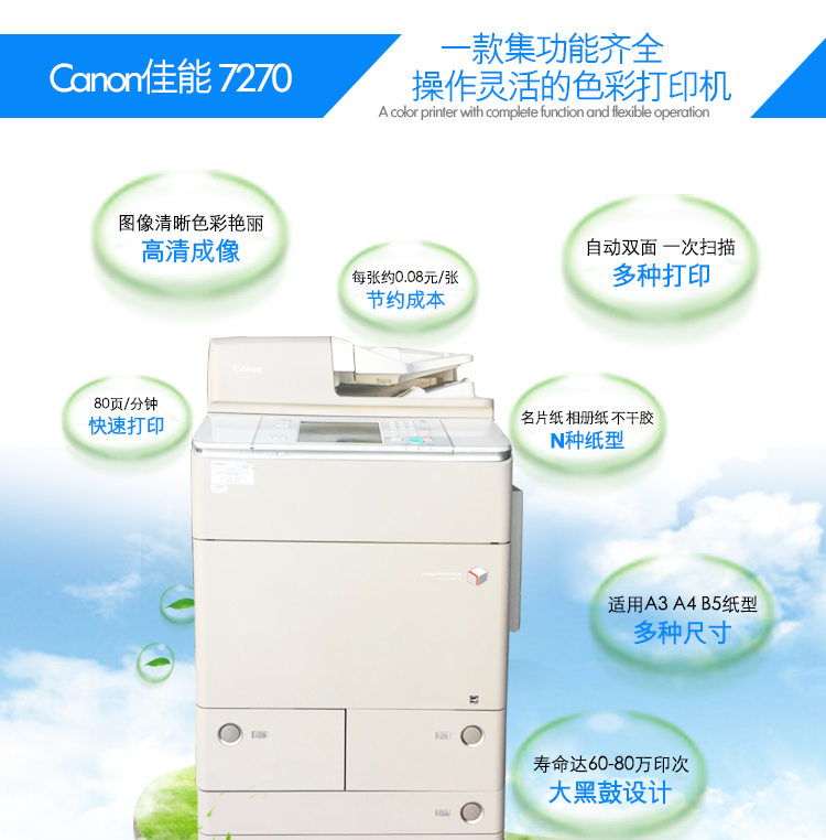 Canon c7270c7065c7260 thương mại lớn máy in laser tốc độ cao a3 - Máy photocopy đa chức năng