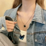 Ожерелье, аксессуар, дизайнерский брендовый небольшой товар, замок, цепочка до ключиц, 2024 года, тренд сезона