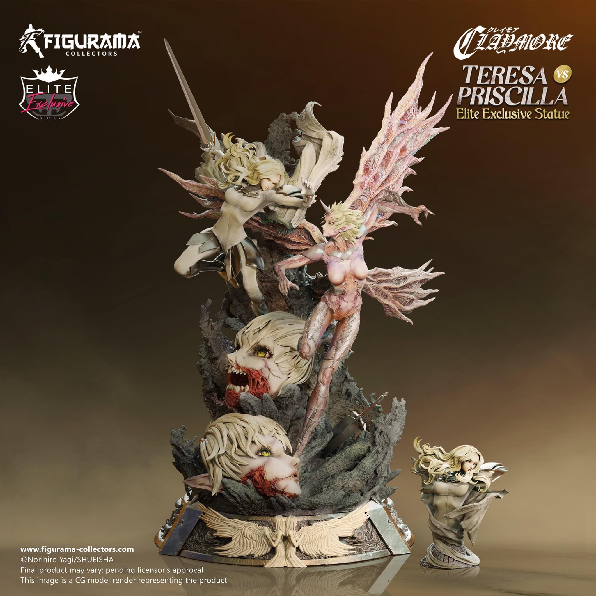 Figurama Claymore Teresa VS Priscilla Resin Model In Stock Statue Figurama Claymore Teresa VS Priscilla Resin Model In Stock Statue
