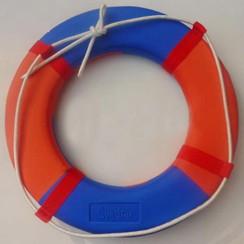 Huaxu Rixing Foam Swimming Ring Flood Fighting and Rescue Thickened Rope Ship Firm Lifebuoy Free Inflatable Swimming Ring