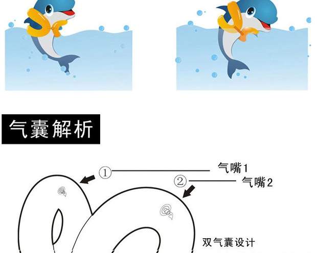 2 Sóng dày bơi vòng trẻ em người lớn đôi bóng bay an toàn áo phao nam và nữ phao cứu sinh phao bơi naturehike