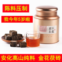 Black tea Hunan Anhua Fu brick particles Jinhua Tuo tea wild aged tea special grade thousand two straight bubble bulk 500g