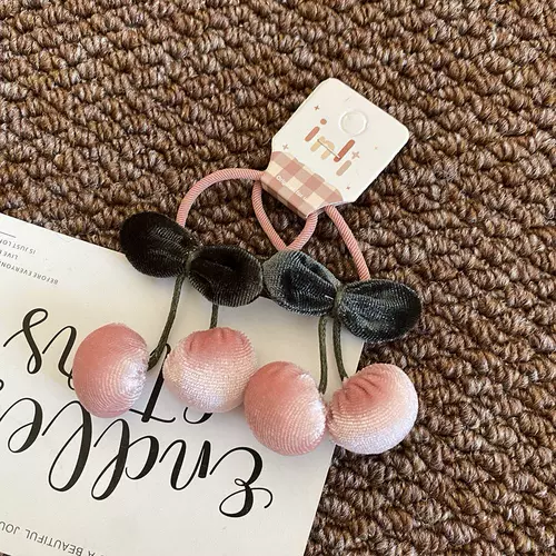 Детская красная праздничнная изысканная резинка для волос, милый аксессуар