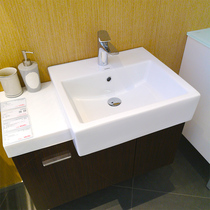 TOTO table basin LW717RCB semi-buried washbasin embedded on stage type washers square ceramic washbasin