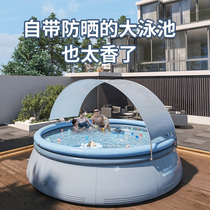 Swimming pool household childrens outdoor baby swimming bucket childrens play foldable bathing pool large inflatable pool