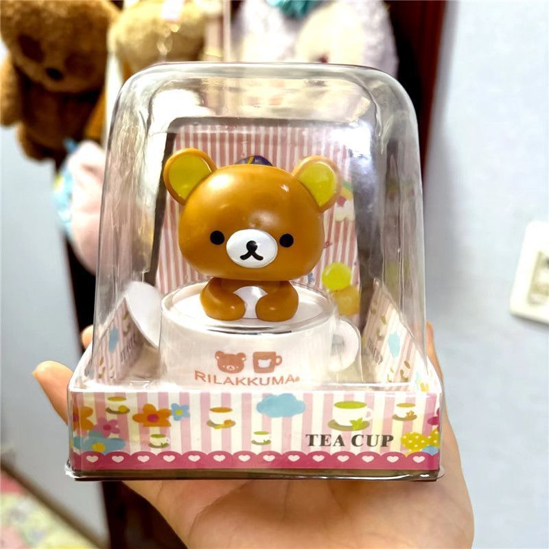 Cute Solar-Powered Cup-Shaped Nodding Rilakkuma Car Decoration Creative Ornament Cartoon Bear Desk Decoration Gift Cute Solar-Powered Cup-Shaped Nodding Rilakkuma Car Decoration Creative Ornament Cartoon Bear Desk Decoration Gift