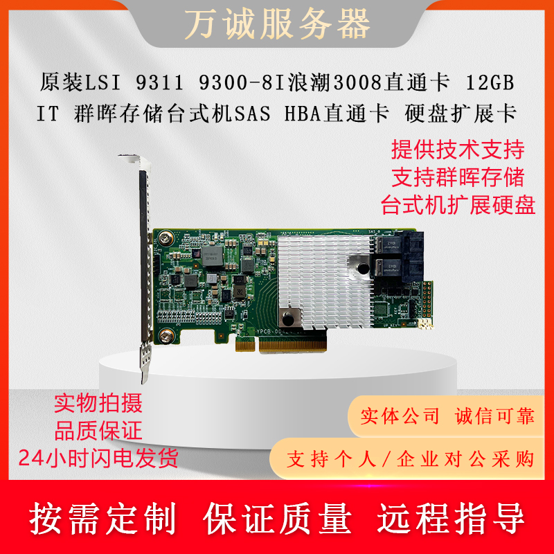 Lsi 9311 9300-8I Inspur 3008 Direct-Connect Card 12g It Synology Storage Desktop Hard Drive Expansion Card