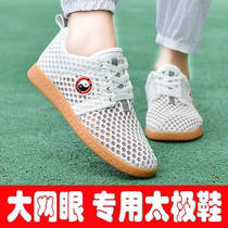 Chenjiagou Tai Chi Shoes Official Flagship Store Womens Summer New Large Mesh Strong Breathable Tendon Bottom Non-Slip Martial Arts Shoes