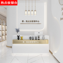 Simple and modern company Beauty salon reception desk Clothing store cashier counter Wedding shop Hair salon Bar