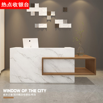 Cashier counter Company Modern simple shop Small supermarket Wrought iron beauty salon Bar table Reception desk