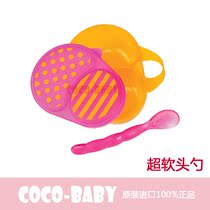 USA imported Sassy baby Baby easy grip Divider bowl Feeding bowl with silicone soft head spoon with lid