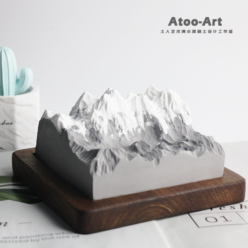 Nordic ins fire-free aromatherapy indoor long-lasting light fragrance essential oil fragrance stone walnut wood base snow mountain decoration incense