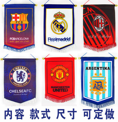 Mobile red flag football club team flag Football team exchange flag custom gift pennant award flag Table flag custom