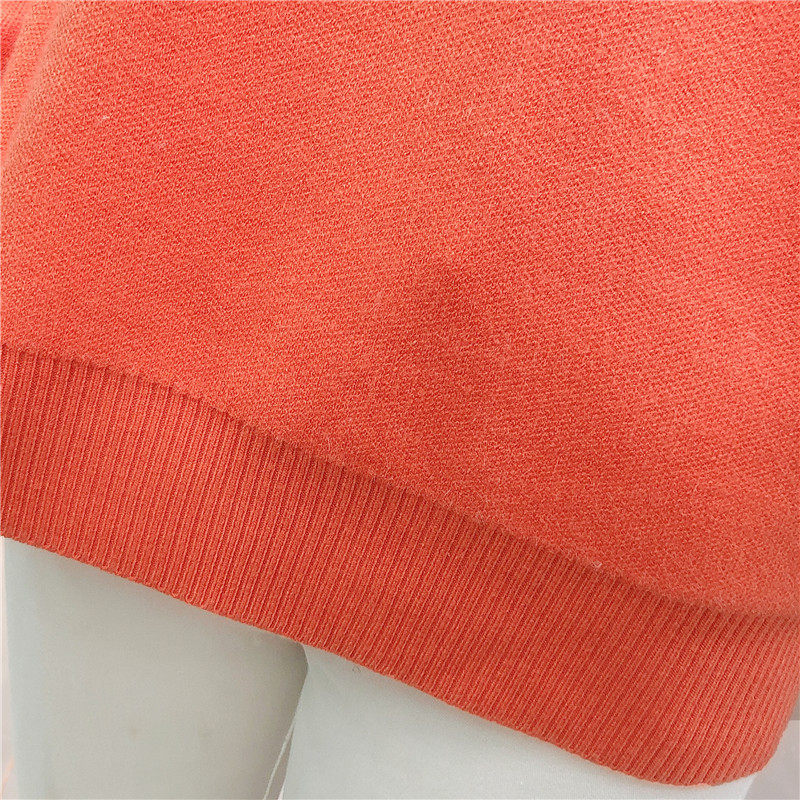 Autumn and winter knitted fleece one-piece thickened sweater with added fleece, women's V-neck, color-blocking pullover, slimming base layer top pic 17