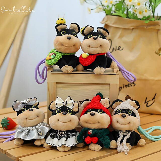 Hong Kong Sc Internet Celebrity West Highland Terrier Plush Cartoon Dog Doll Small Toy Bag Pendant Gift