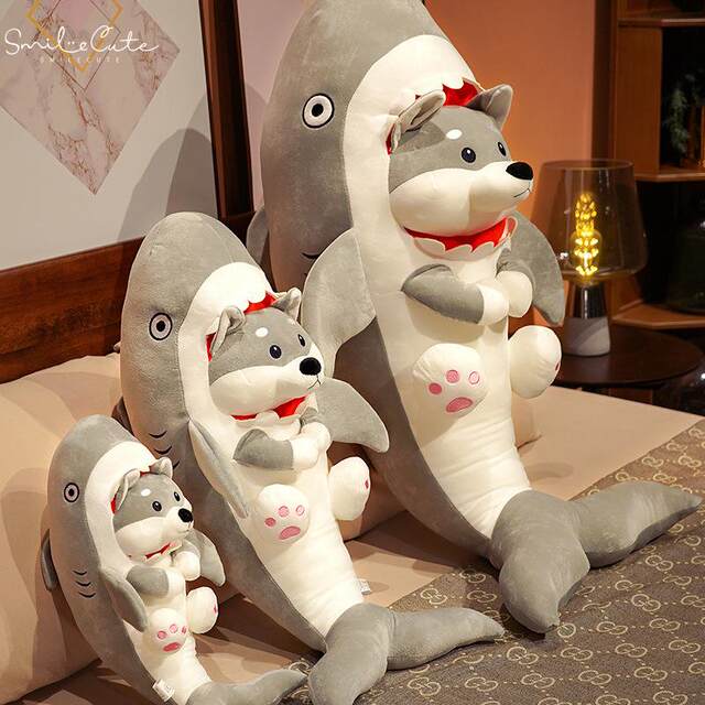 Hong Kong Sc Shark Dog Doll Sleeping Pillow Funny Plush Toy Doll Quirky Shark Birthday Gift