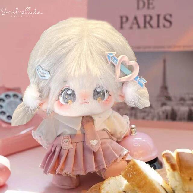 Hong Kong Sc Nannan Cotton Doll 20cm Cute Girl Plush Toy Fluffy Naked Doll Dress-Up Toy