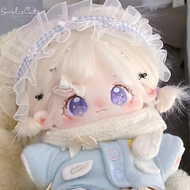 Hong Kong Sc Nannan Cotton Doll 20cm Cute Girl Plush Toy Fluffy Naked Doll Dress-Up Toy