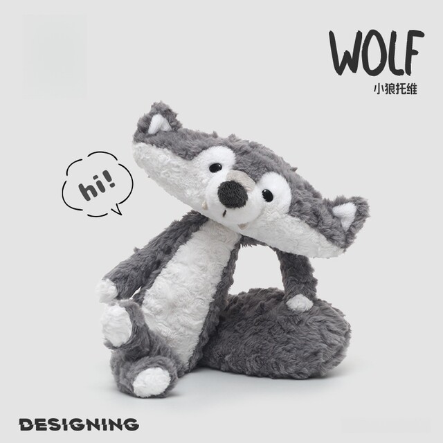 Japanese Sc Wolf and Rabbit Good Friends Plush Toy Funny Doll Girl Sleeping Pillow Birthday Gift