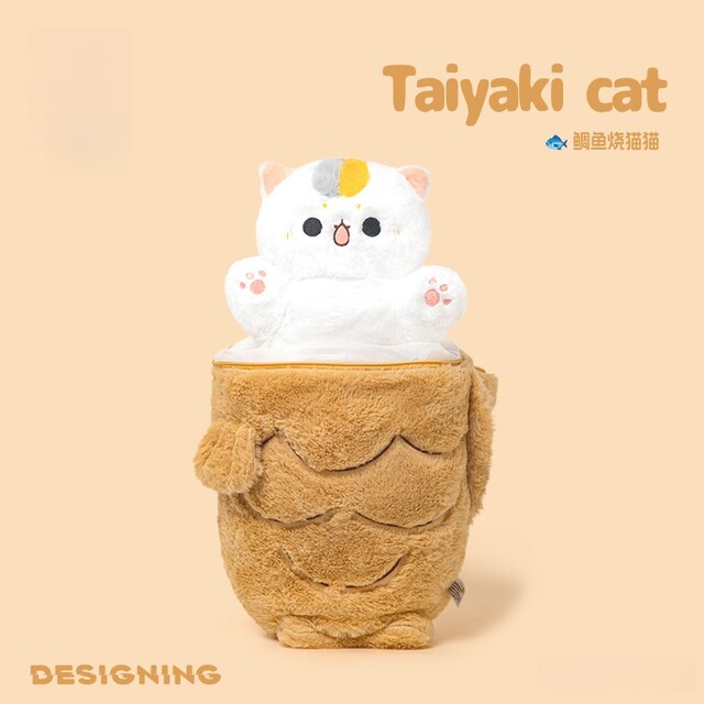 Japanese Sc Taiyaki Cat Pillow Carrot Rabbit Plush Toy Doll Stuffed Animal Birthday Gift