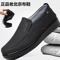 Spring middle aged daddy cloth shoes Old Beijing Bushoe mens single shoes breathable casual plus hypertrophy code 47 mens shoes