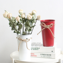 Christmas flower bucket flower bucket flower arrangement flower pot tin bucket dried flower vase flower shop decoration tin bucket vase