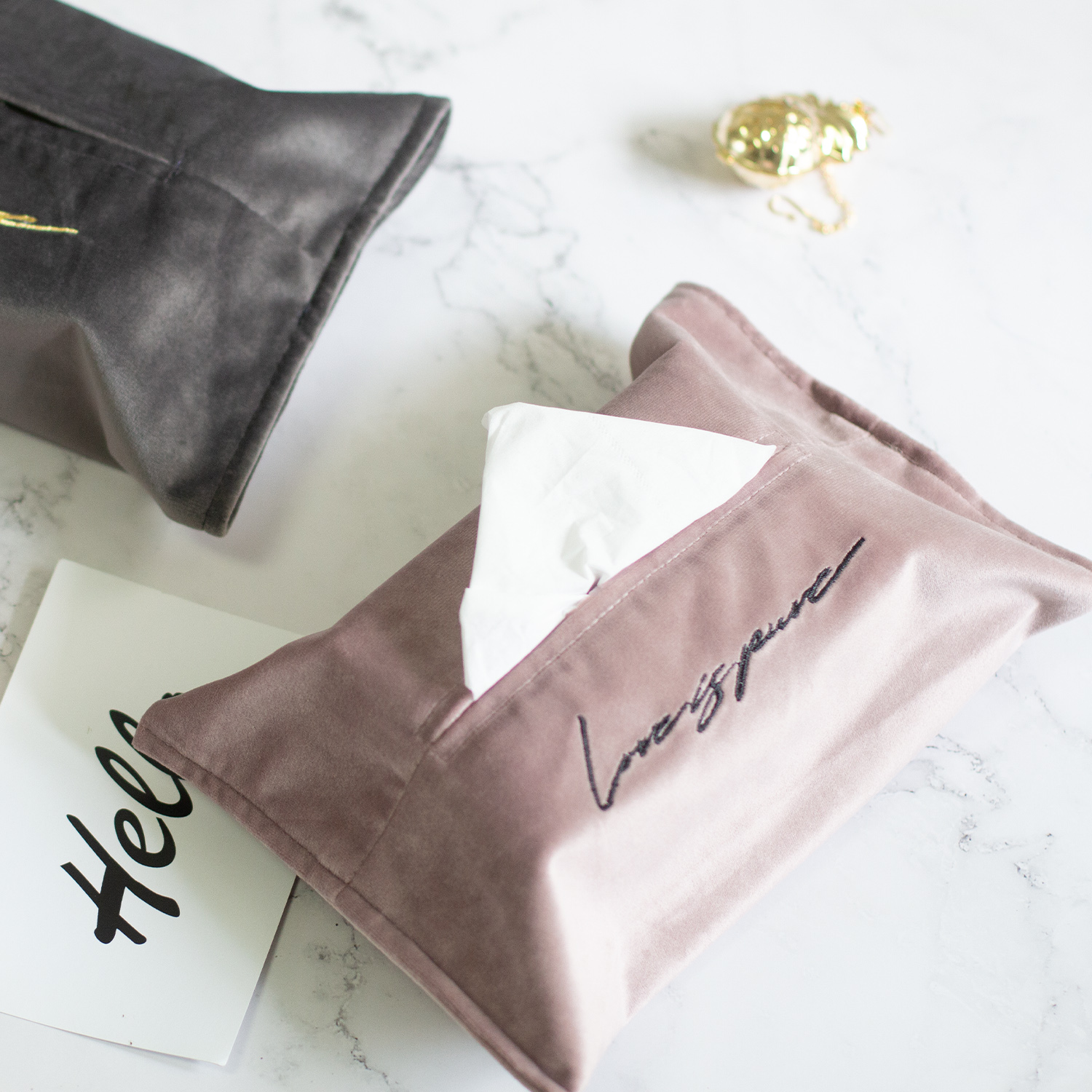 European-style light luxury vintage velvet pure hundred and velvet tissue pumpbag household living room restaurant car tissue sleeve