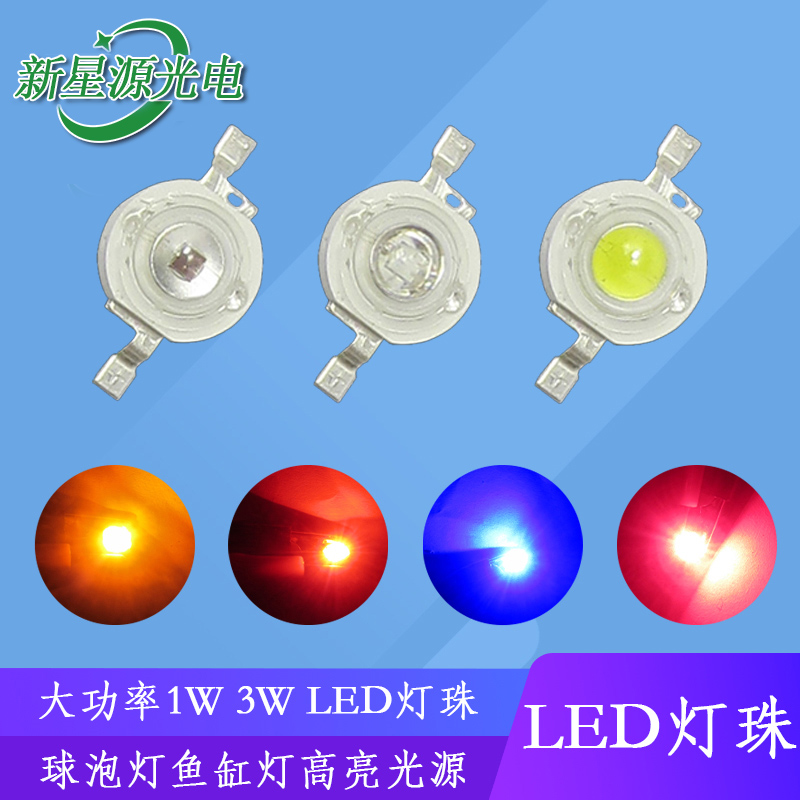 New source high bright LED lamp beads 1W3W5W plant lights Fish tank lights Bulb lights downlight CHIP spot light source