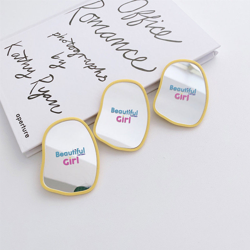 Mobile phone protection shell DIY yellow frame mirror accessories Applicable drop adhesive phone protective shell notebook accessories Yellow edge mirror GIRL