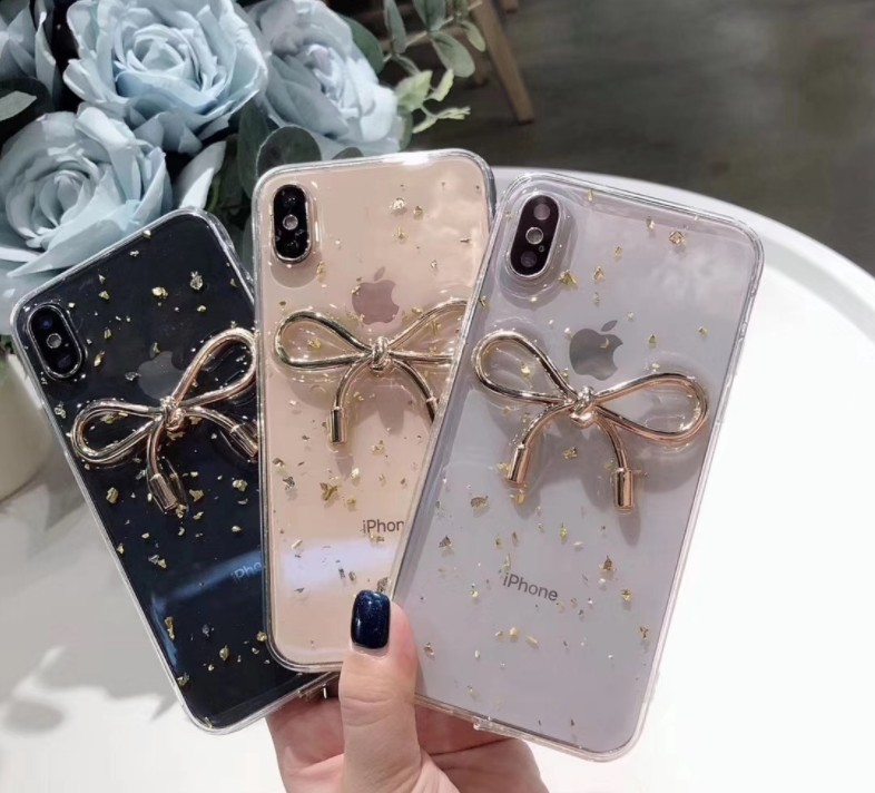 Bowknot mobile phone protective shell Xiaoxiangfeng mobile phone protective shell jewelry accessories diy crystal glue metal accessories material