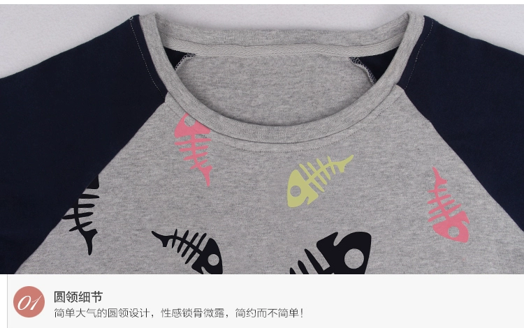 Bộ đồ ngủ nữ mùa thu và mùa đông cotton dài tay mùa xuân và mùa thu có thể mặc mùa xuân Hàn Quốc cho nữ kích thước lớn bộ đồ mặc nhà mùa hè cao cấp