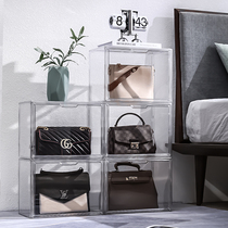 Bag containing devinator Luxury goods transparent display containing box storage bag shelve dust-proof home hanging bag bookcase