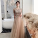 Bridesmaid dress female 2021 new spring fairy temperament long sister dress slimming wedding boudoir honey group simple and generous