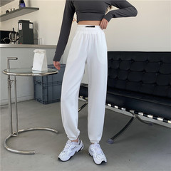 Real shot design of double waist casual pants with high waist and thin Leggings