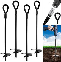 Outdoor Camping Camping Tent Spiral Ground Anchorage Ground Studs Pull-Pull Bolt Dog Fixed Pile Hand Electric Drill Special