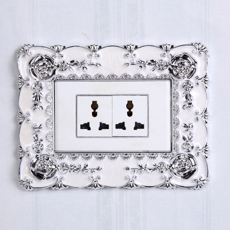 Switch wall plug protective cover European pressing pressure 86 118 modern minimal Nordic wind switch accessories