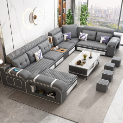 Cat Scratch-Resistant Fabric Sofa, Washable Tech Fabric, Simple Modern Sofa for Living Room, Suitable for Various Sizes of Spaces, Multifunctional Furniture