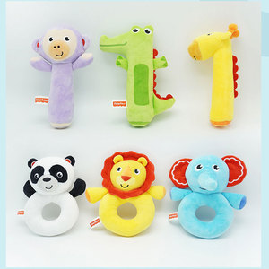 费雪毛绒动物摇铃圈手抓棒新生宝宝安抚玩偶