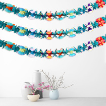 New honeycomb can hang flower flower color birthday party background wall decoration festival party scene decoration