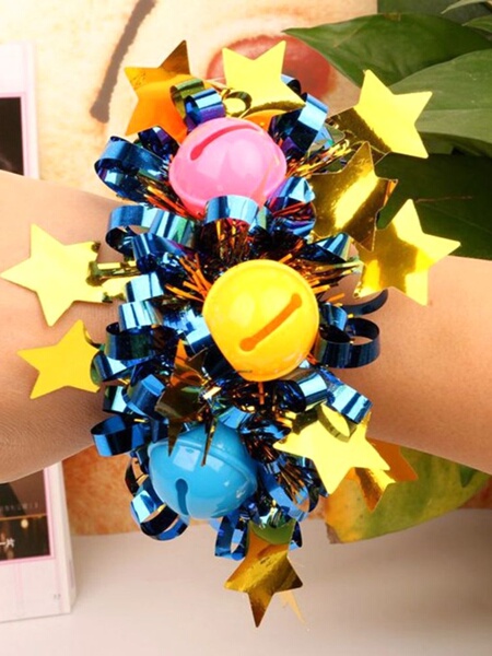 Children's Day School Sports Meeting Atmosphere Props Kindergarten Wrist Flower Dance Performance Bell Bracelet Kids Cheerleading