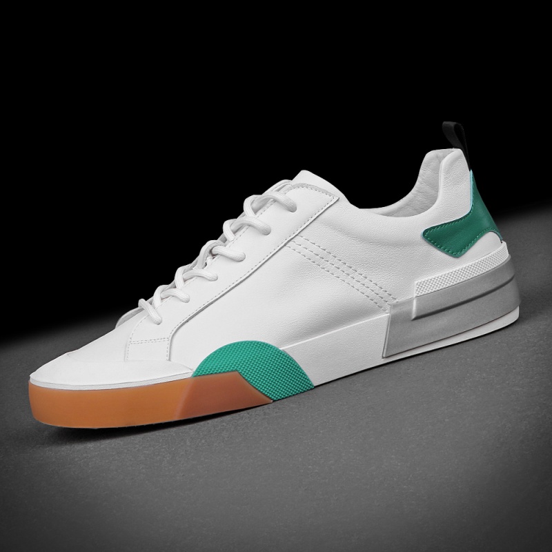 Hong Kong Tide Cards Little White Shoes Men 2022 Spring Summer Han Edition 100 hitch genuine leather board shoes casual Fashion collage Soft-Bottom Tide Shoes