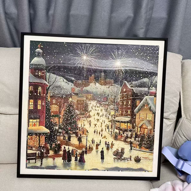 Christmas Square 45*45 Puzzle Frame 1000 Pieces Song of Ice and Snow 65*65 Photo Frame 35*35 Square Solid Wood Picture Frame Christmas Square 45*45 Puzzle Frame 1000 Pieces Song of Ice and Snow 65*65 Photo Frame 35*35 Square Solid Wood Picture Frame