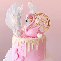 Cake Baking Ornament Swan Mandarin Duck Flamingo Cake Decoration Ornament Flamingo Dessert Table Ornament Decoration