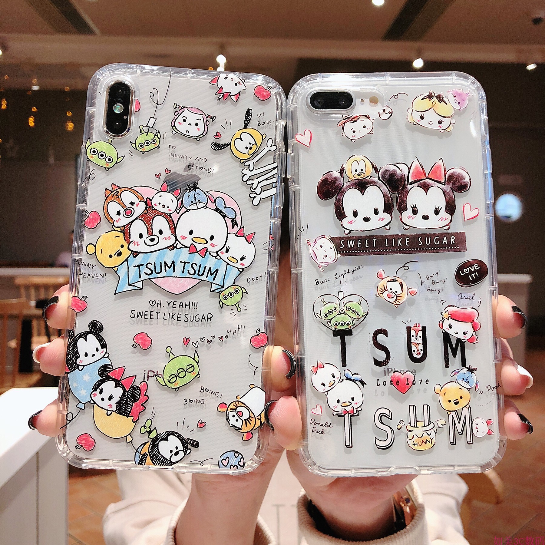 Cute Mickey Minnie Apple 14 13 12pro max mobile phone case iPhone11 cartoon XS XR stack music