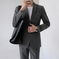 Western-style mens body trendy fashion Inn single blouses Youth casual Business 100 hitch a small suit Single West jacket