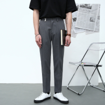 Spring trousers mens youth slim feet casual pants professional business wild dress British gray suit pants