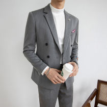 Suit mens jacket Korean version of slim trend handsome casual suit jacket youth business dress British single West male