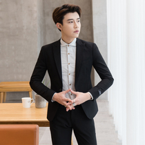Autumn suit mens self-cultivation Korean trend casual dress youth groom wedding handsome small suit single coat